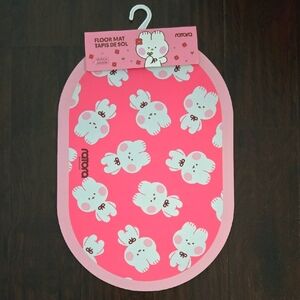 Ratora Bunny Pink Floor Mat - New 23 Inches - Miniso